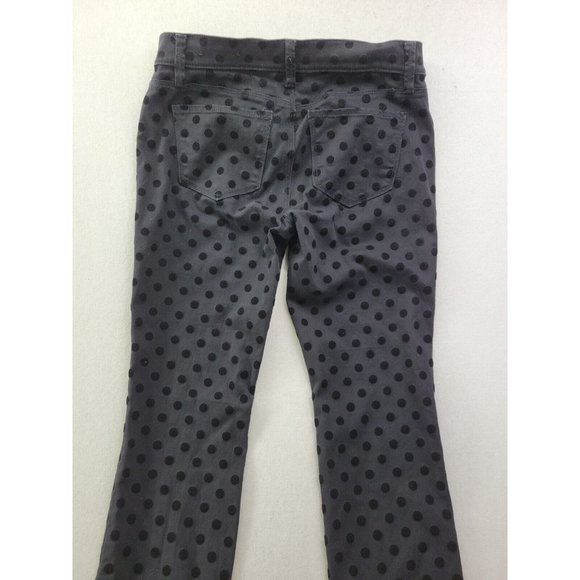 Ann Taylor Modern Fit 4 Black Jeans Denim Pants w/Velvet Polka Dot Stretch - Picture 6 of 9